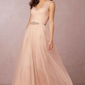 BHLDN Hitherto Fleur Dress -Light Pink blush Pink